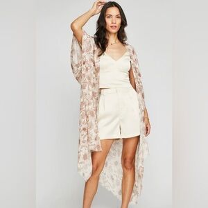 Gental Fawn Kimono Vancouver Sunflower Floral Kimono